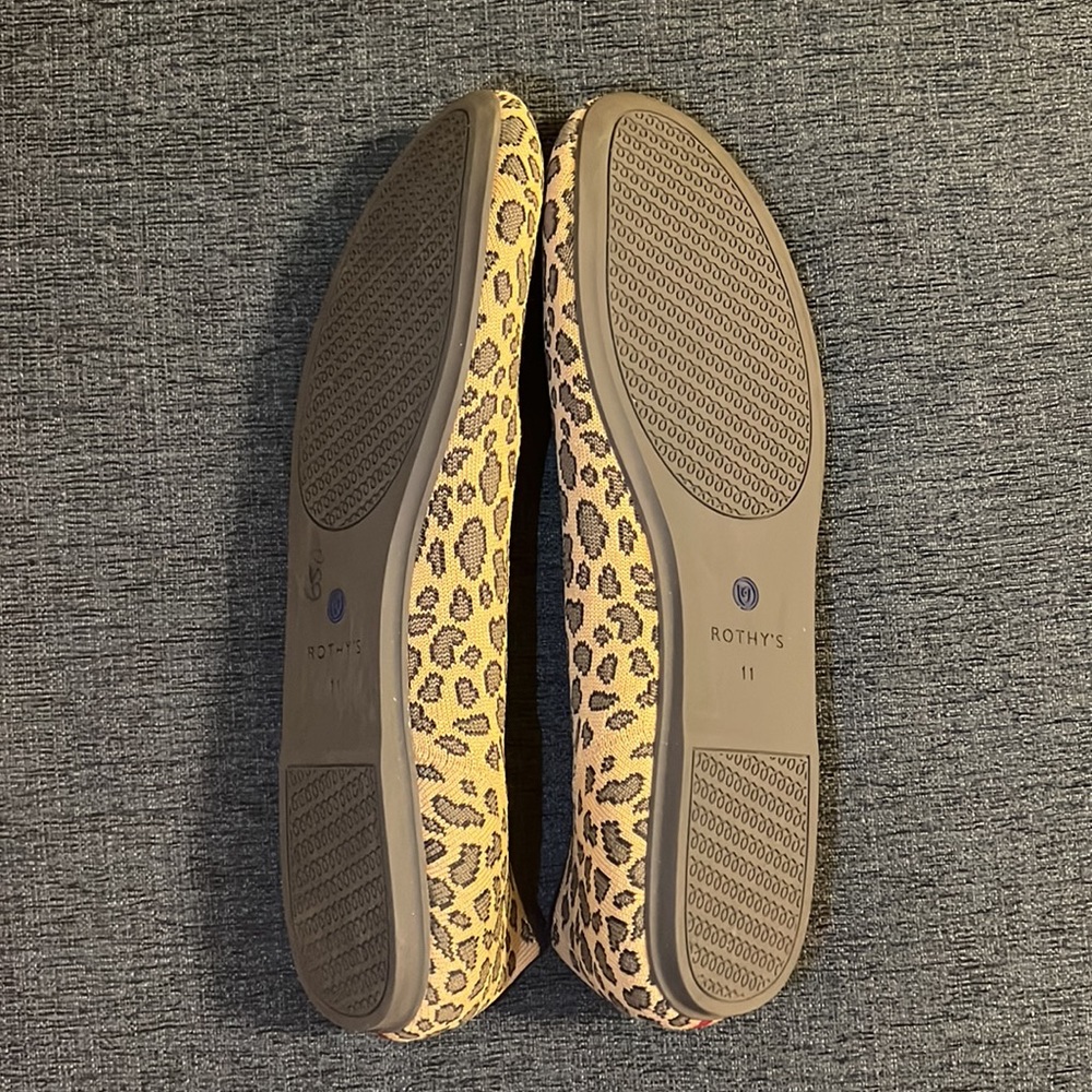 Rothy’s The Flat Rounded Toe In Spotted Leopard Print - Picture 11 of 13